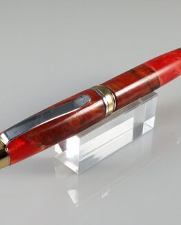 Big-ben-cigar-segmented-red-Box-elder+wood-cast-resin-hand-made-pen