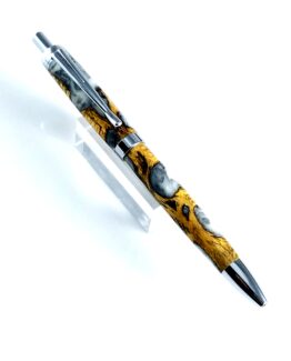 Tempest-segmented-Cholla-Catus-cast-resin-hand-made-pen-click-pen-chrome